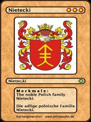 cover image of The noble Polish family Nietecki. Die adlige polnische Familie Nietecki.